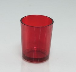 Red Shot Glass Tealight Votive  Candle Holder - Small 6.5cm